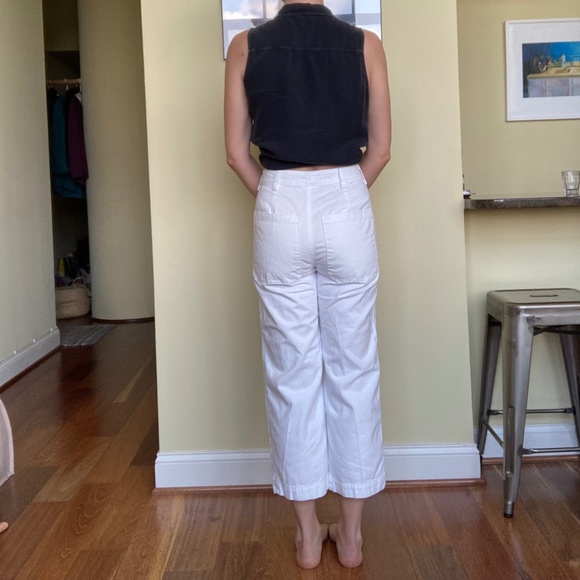 La Causa Cropped Wide Leg Brushed Stella Trouser Size 2 - Picture 2 of 5